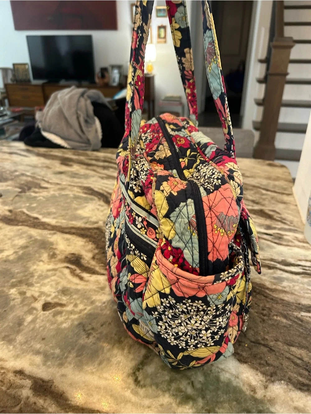 Vera Bradley retired happy snails Baby Bag has wear changing pad needs wash